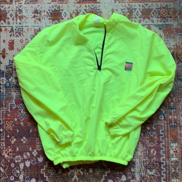 🏄 Vintage 🌊 Surf Style 90’s Neon Windbreaker 🌊 - Picture 2 of 6